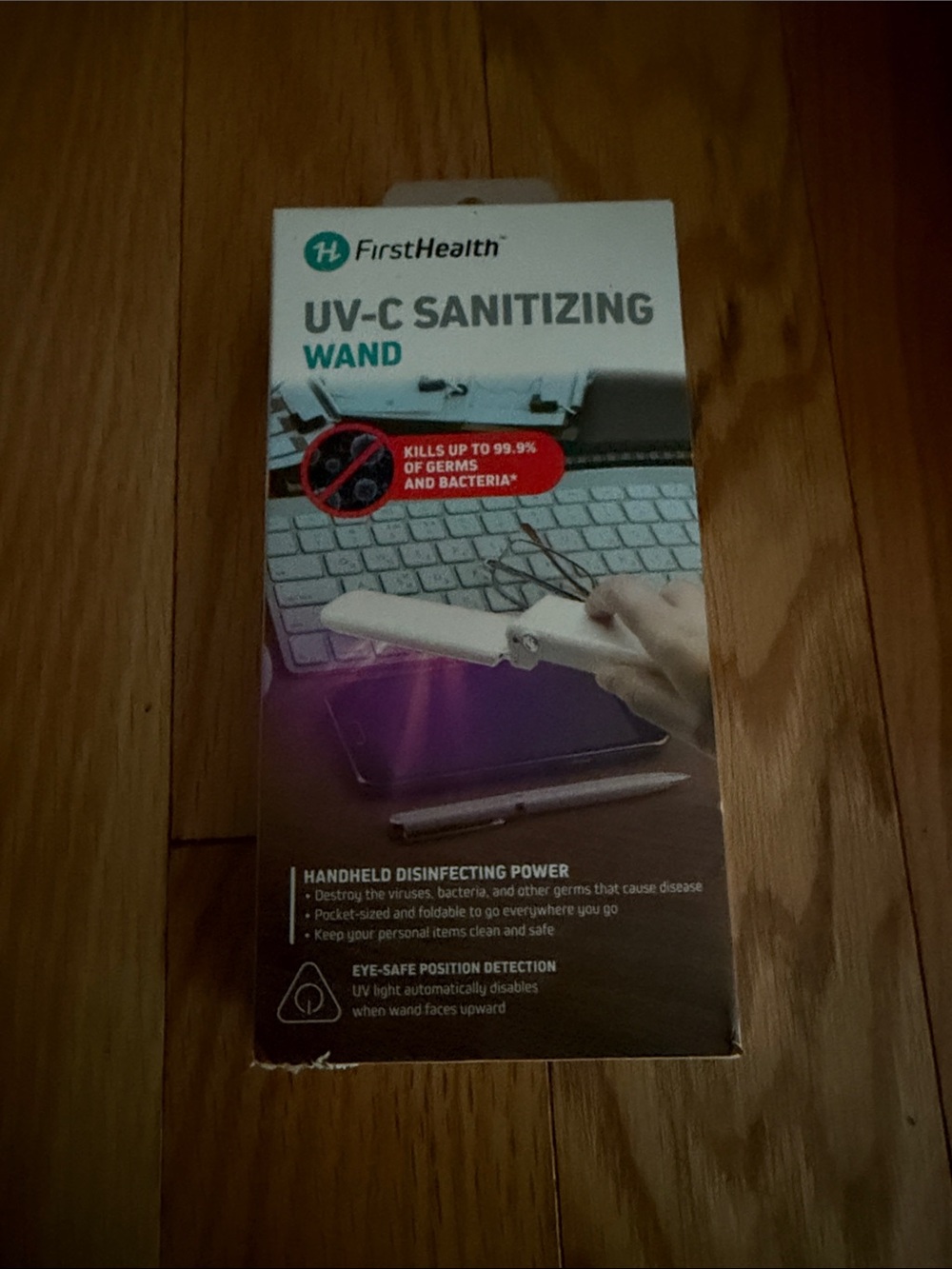 UV-C Sanitizing Wand – White Portable Sanitizer